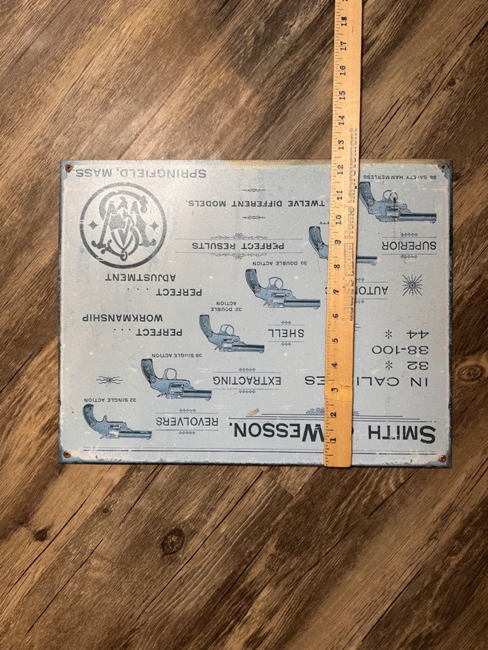 Smith & Wesson‎ Vintage Style Blue Wall Sign metal